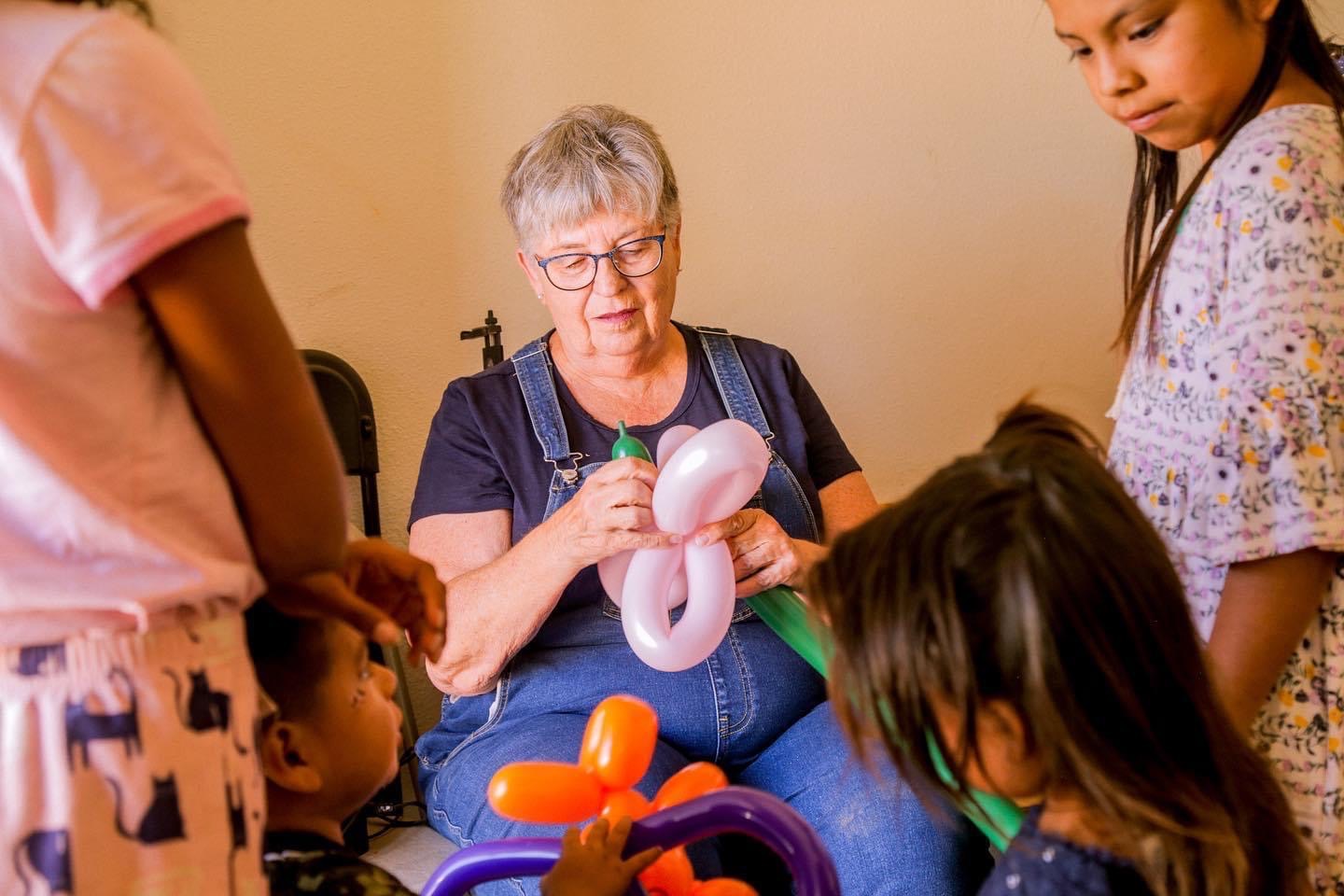 Balloons at a Mexico Mission Trip