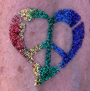 Heart Glitter tatoo